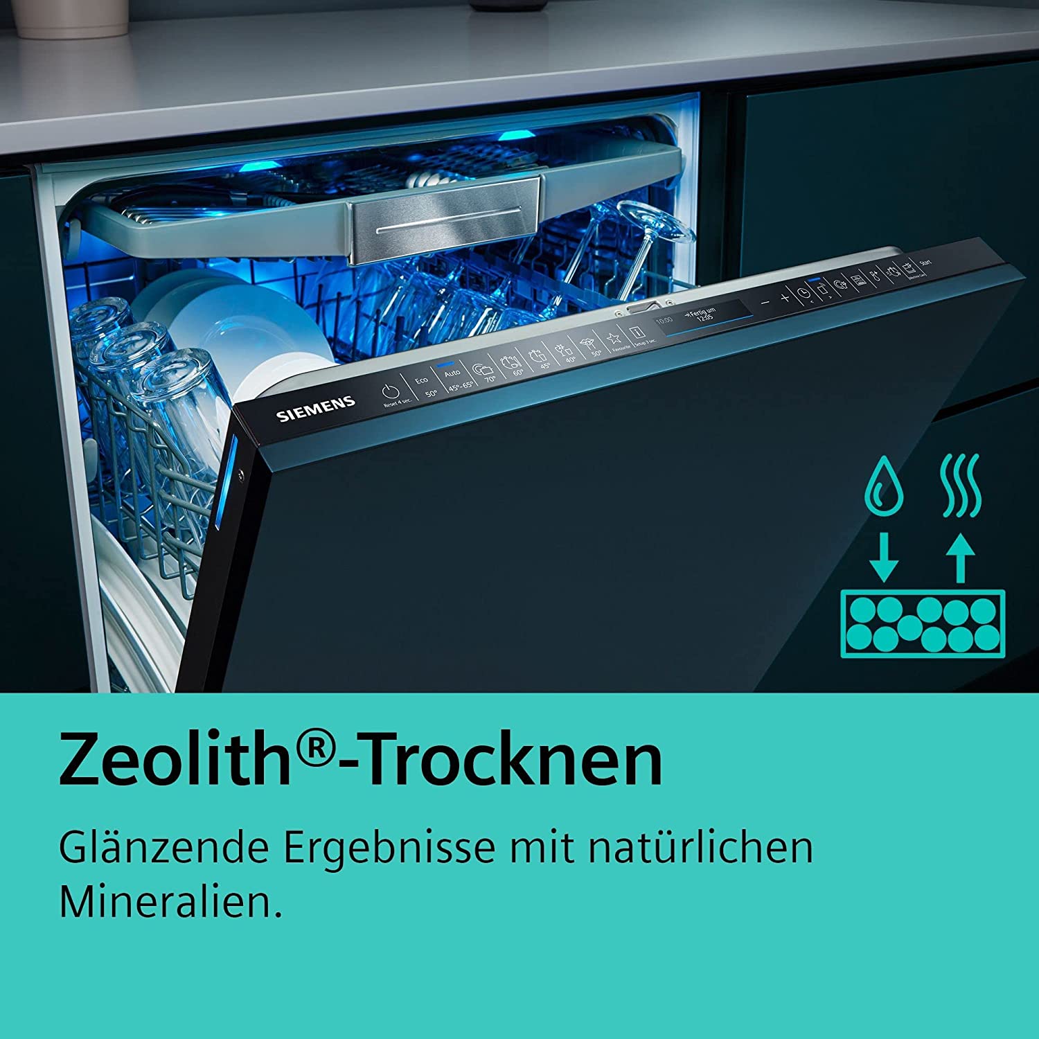 Siemens SN55ZS49CE  Einbaugeschirrspüler  teilintegrierbar  Anzahl Maßgedecke 14
