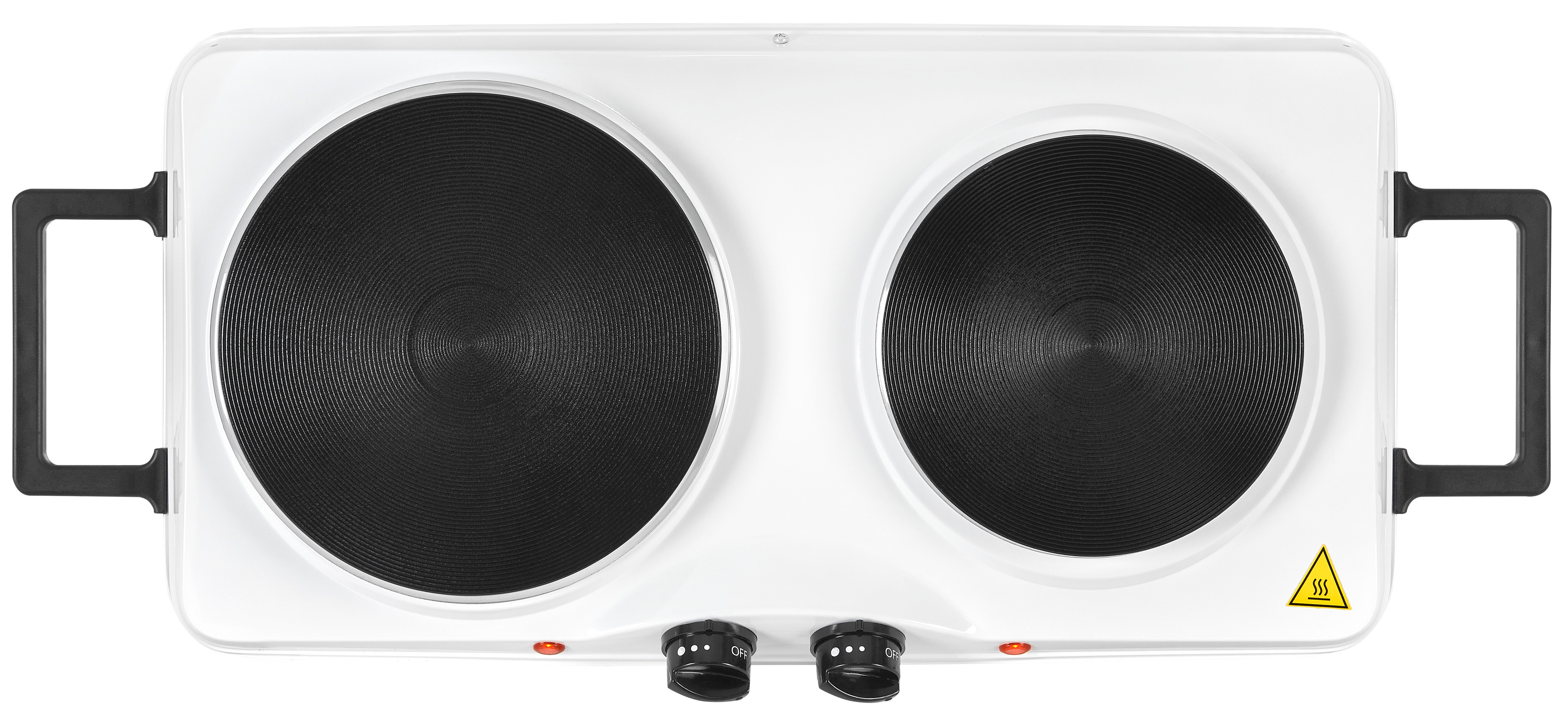 Exquisit KP 3202 we – Doppelkochplatte, 2500W, Weiß, Sicher und Kompakt