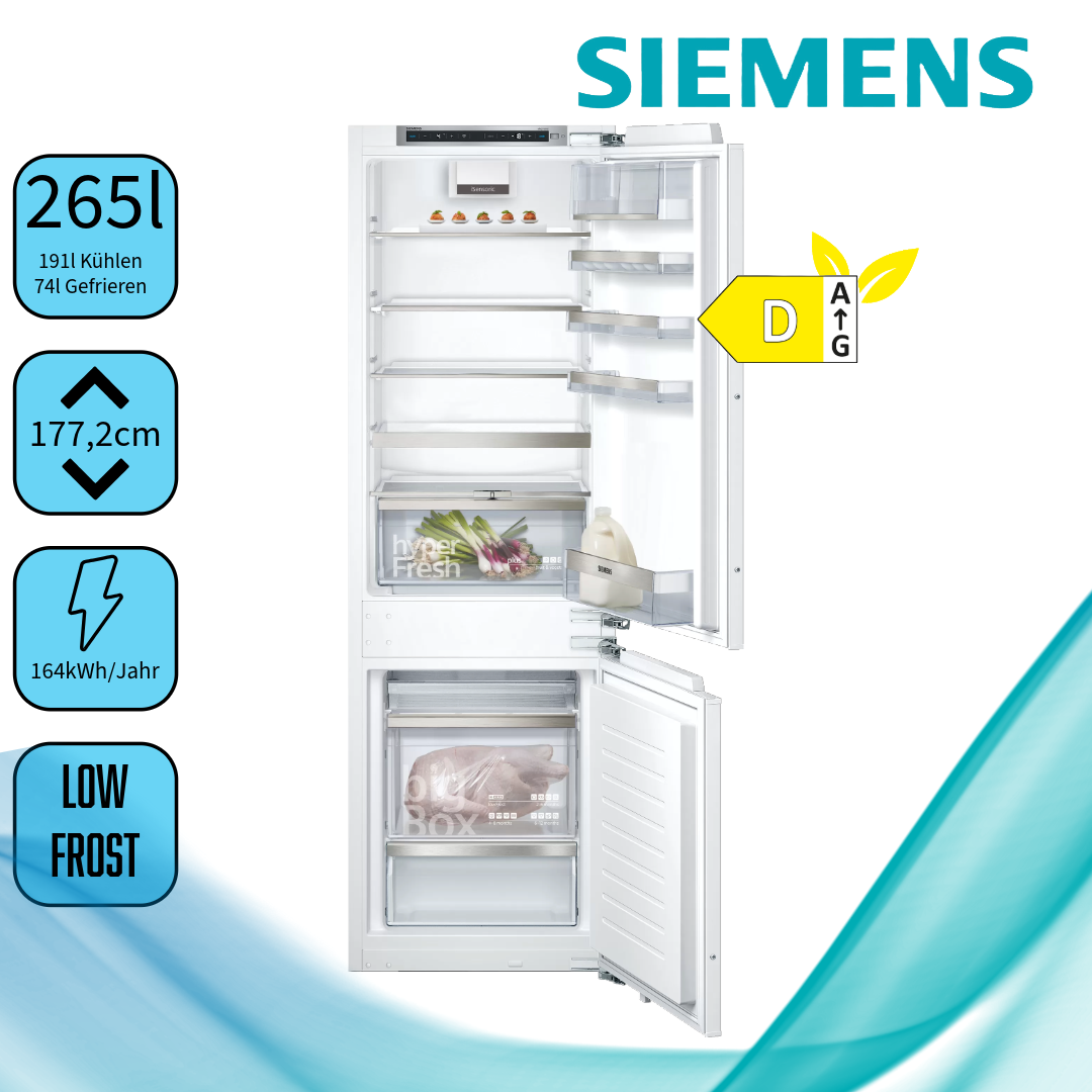 Siemens KI86SHDD0 iQ500 Einbau-Kühlgefrierkombination