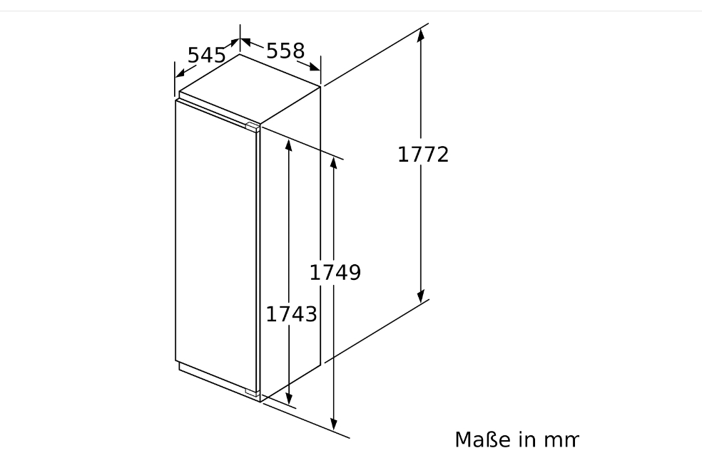 Bosch KIF81PFE0 Serie 8 Einbau-Kühlschrank 177.5 x 56 cm Flachscharnier