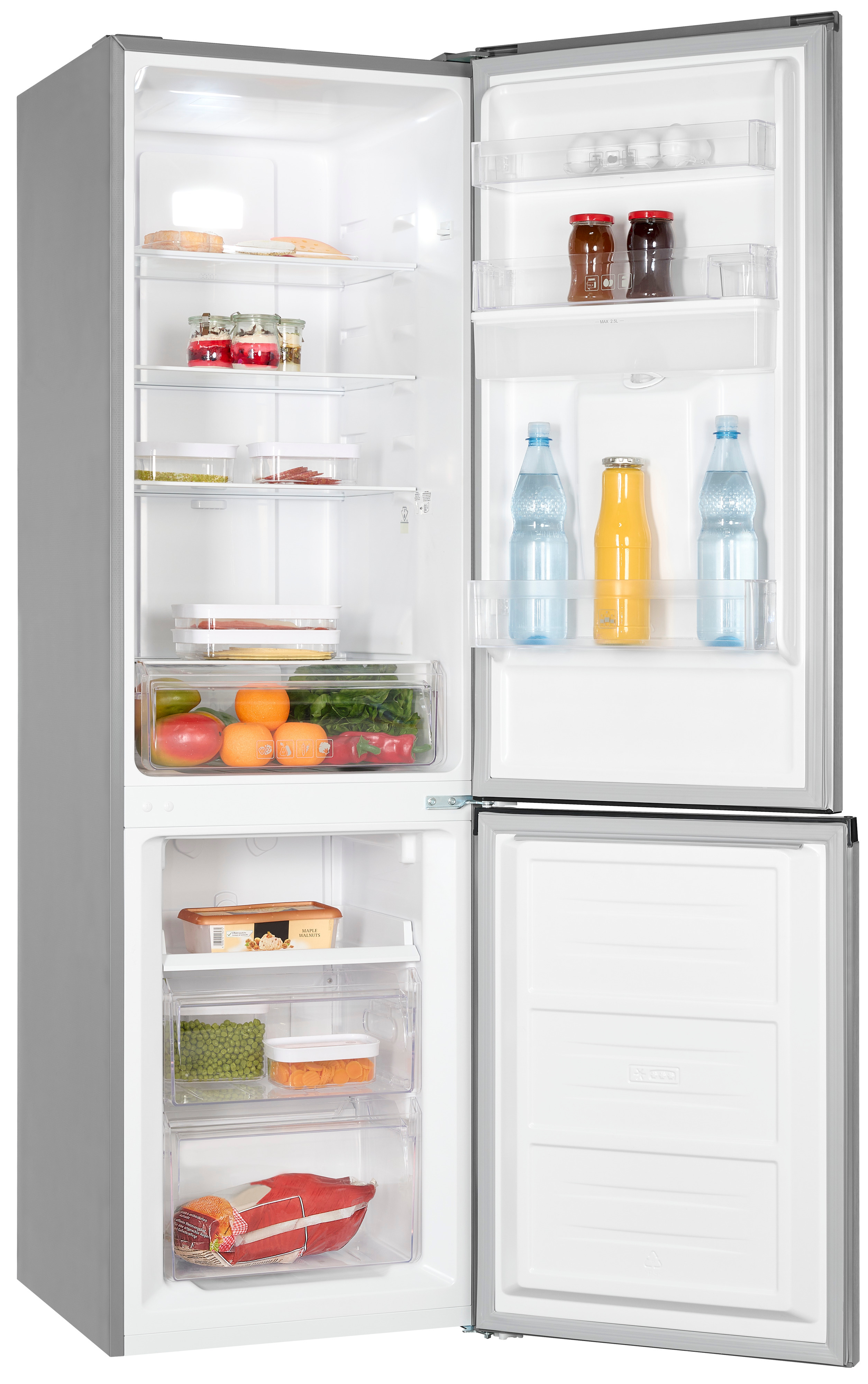 Exquisit  KGC265-70-NF-WS-040C Kühl-Gefrierkombination – 251 Liter, Wasserspender, freistehend