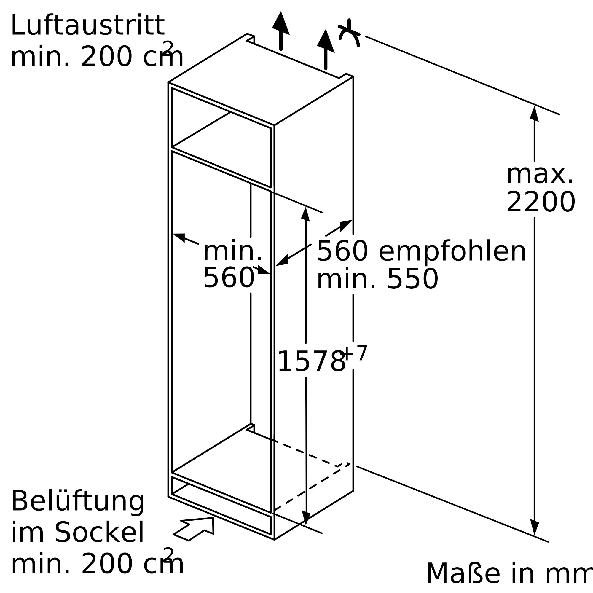 Siemens KI72LADE0 Einbaukühlschrank, 174 kWh/Jahr, Inhalt Kühlbereich 214 Liter Siemens KI72LADE0 Einbaukühlschrank, 174 kWh/Jahr, Inhalt Kühlbereich 214 Liter