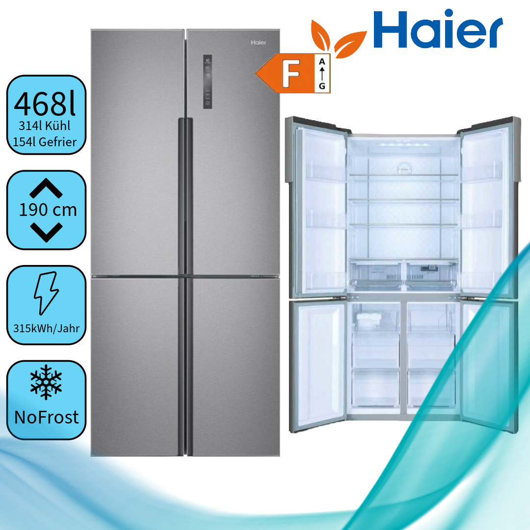 Haier HTF-452DM7  Side-by-Side-Kühlschrank  Inhalt Kühlbereich 314 Liter 