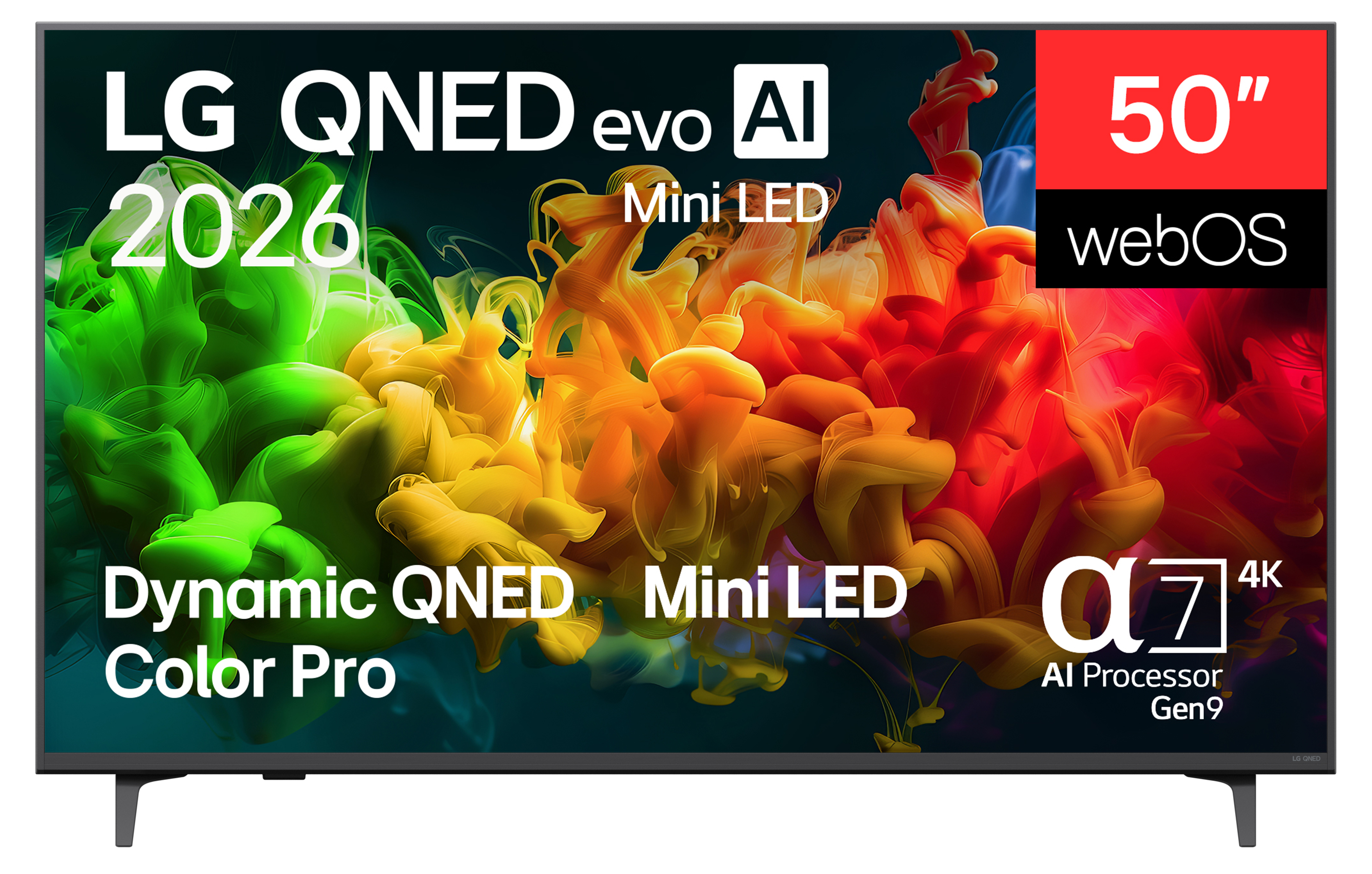 LG 50QNED80B6B 50 Zoll QNED evo AI Mini LED 4K Smart TV (2026) | Alpha 7 AI Gen9 | webOS 26 | HDR10 | AirPlay