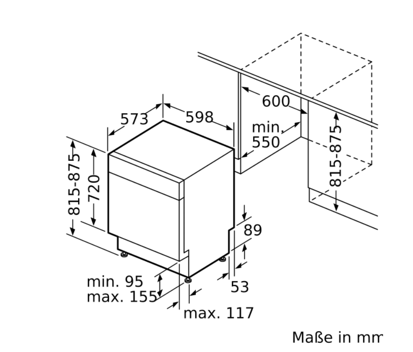 Siemens SN43HS60AE iQ300 Unterbau-Geschirrspüler 60 cm