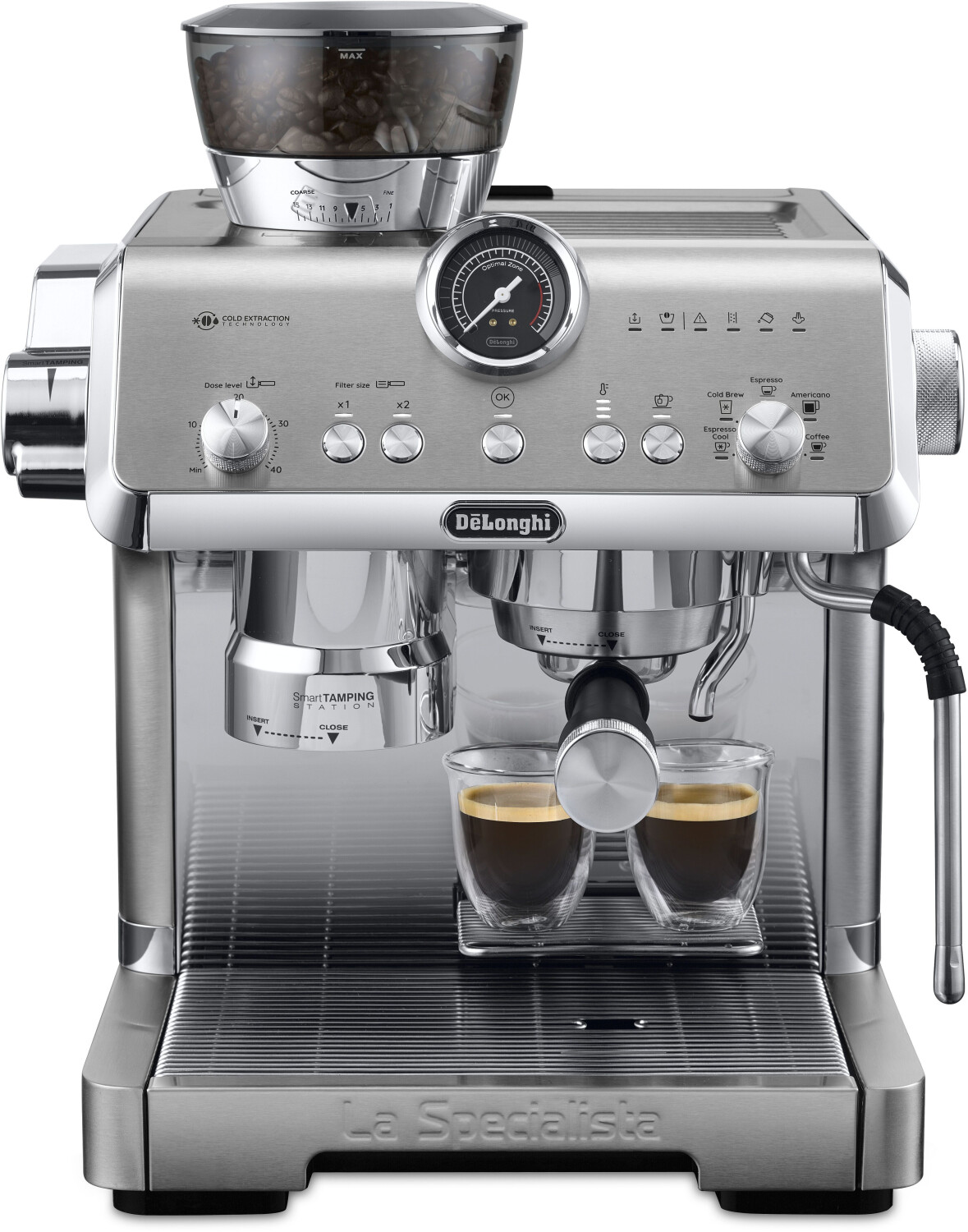  DeLonghi EC9555 M La Specialista Opera silber Siebträger-Espressomaschine
