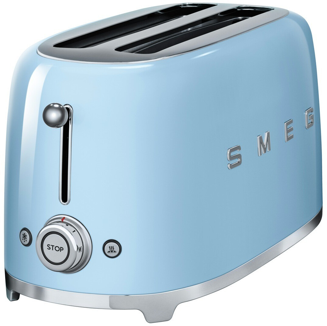 Smeg TSF02PBEU  4-Scheiben-Toaster  1.500 Watt  Krümelschublade  Stopptaste  6 Stufen 