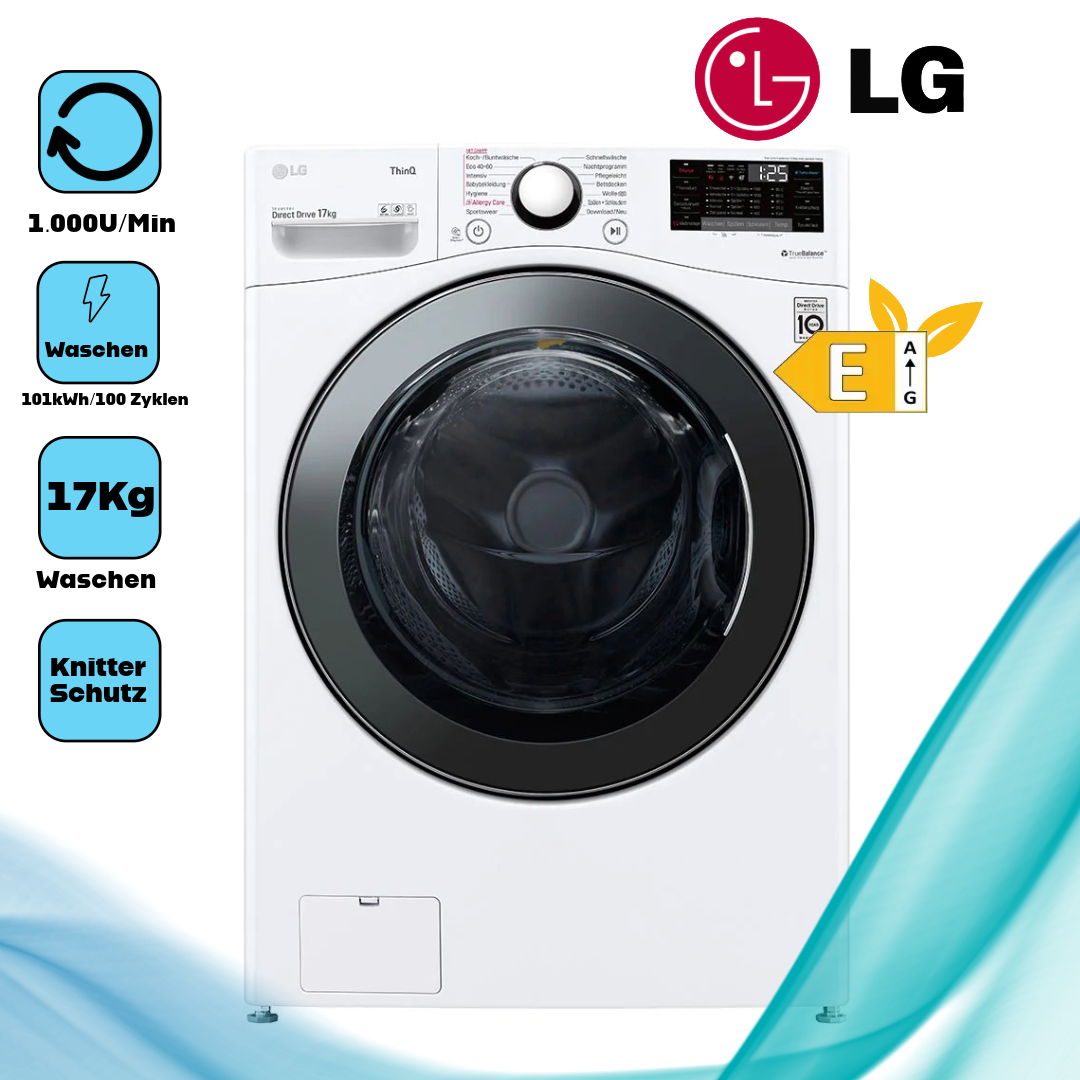 LG F11WM17TS2 Frontlader-Waschmaschine 17 kg, Klasse E, 1.100 U./Min., 