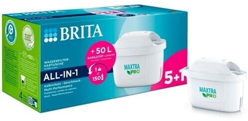 Brita MAXTRA PRO All-in-1 Pack 5+1  Tischwasserfilter  Gesamtvolumen 150 Liter