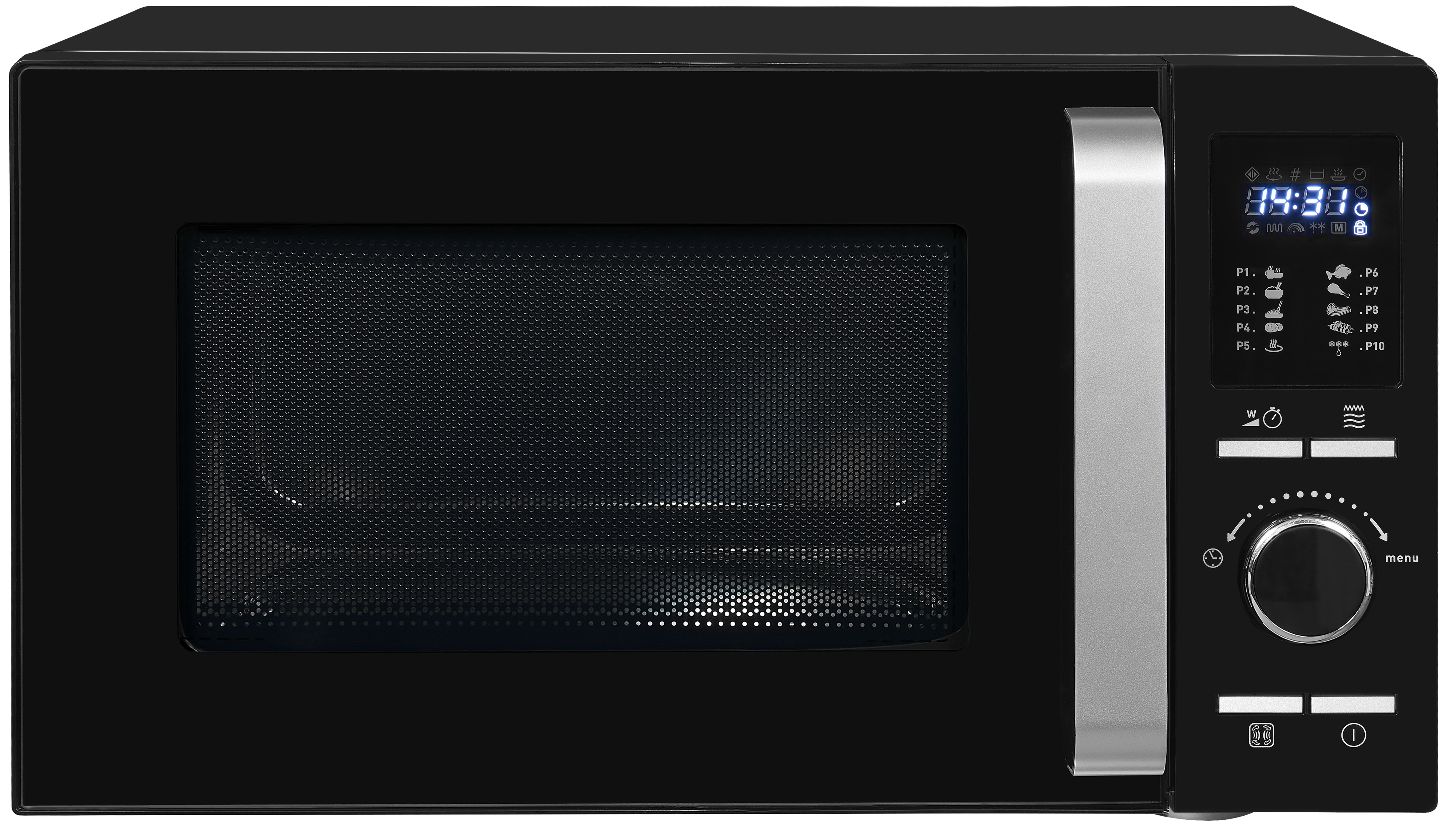 Exquisit MW 8925-7 Hsw Kombi-Mikrowelle mit Grill, 25L, 900W, Schwarz