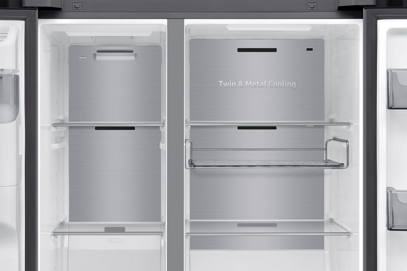 Samsung RS90F67BETEF Side-by-Side Kühl-Gefrierkombination, AI Kühlschrank mit Gefrierfach