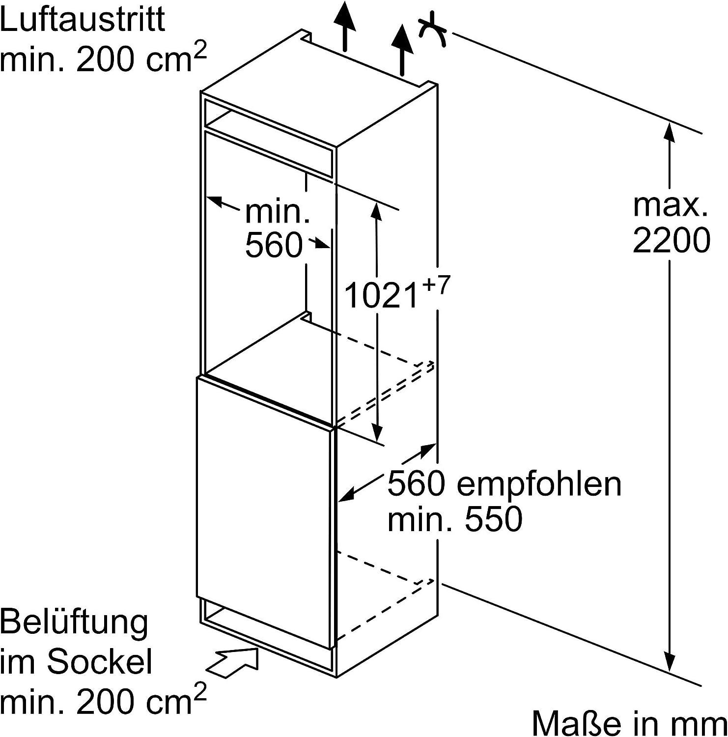 Neff KI1311SE0 Einbaukühlschrank  Inhalt Kühlbereich 165 Liter 