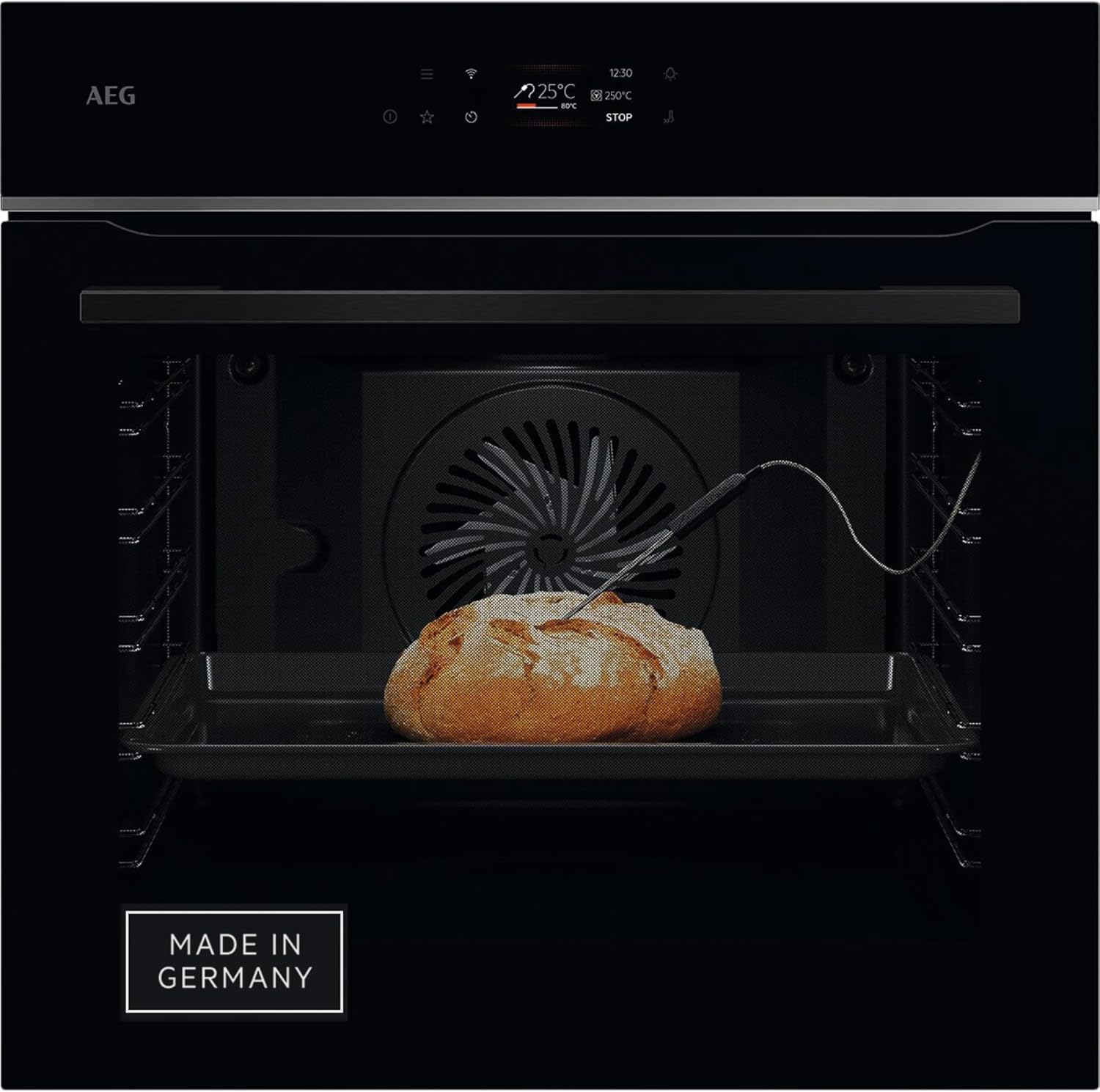 AEG TE7PB63ZAB Serie 7 Einbaubackofen TFT-FullTouch-Farbdisplay mit Kochassistent