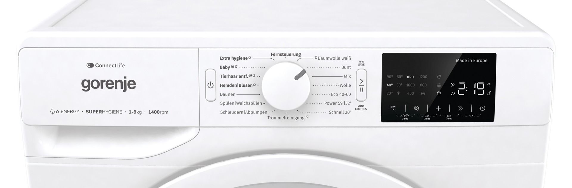 Gorenje WPNEI94A1DTS Waschvollautomat freistehend