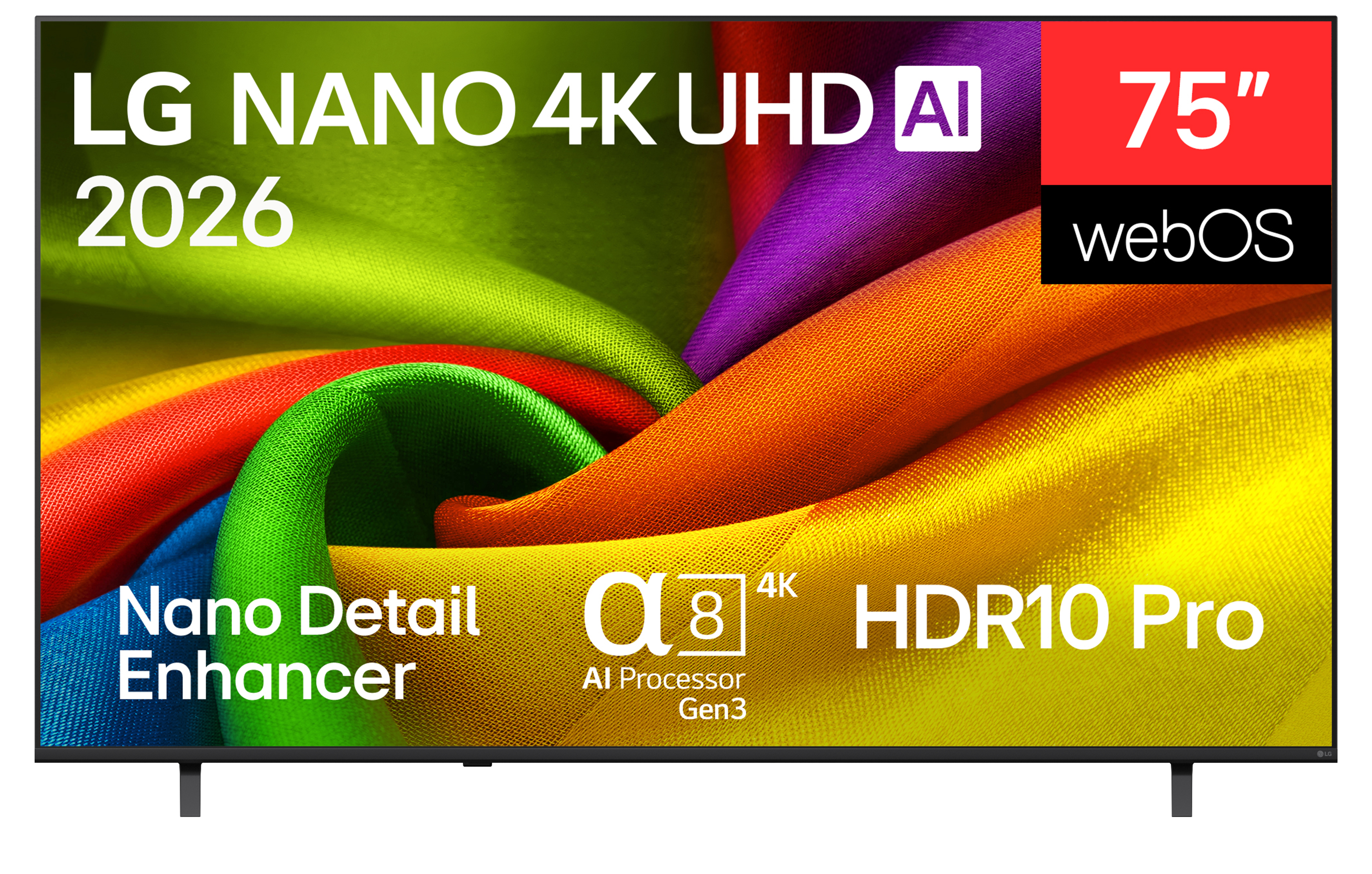 LG 43NU850B6LA 43 Zoll NANO 4K UHD Smart TV | Alpha7 Gen9 Prozessor | HDR10 & HLG | Filmmaker Mode | 20 Watt Sound | webOS 26