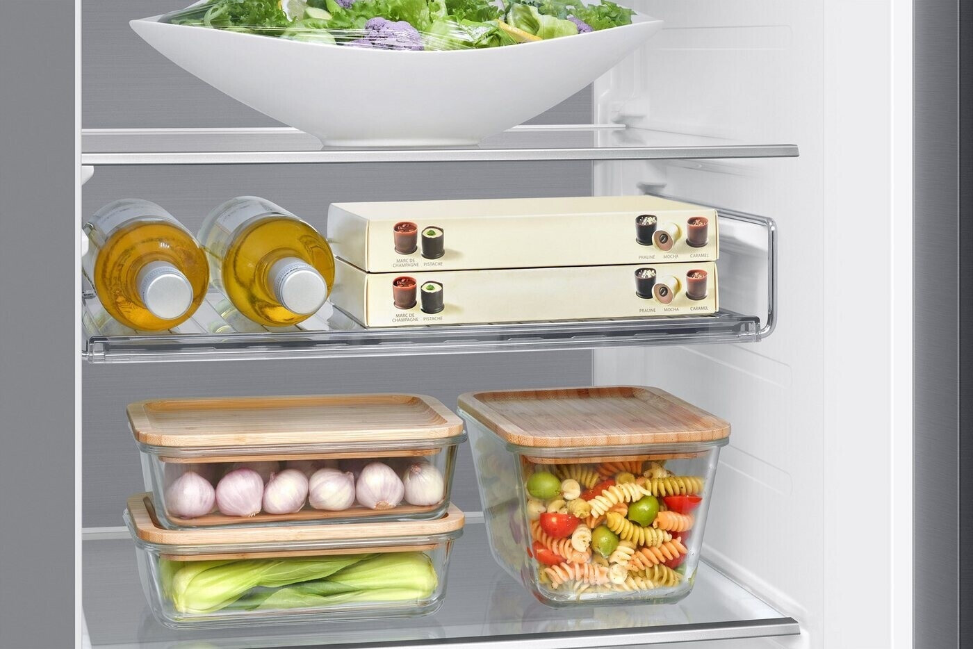 Samsung RS90F67BETEF Side-by-Side Kühl-Gefrierkombination, AI Kühlschrank mit Gefrierfach
