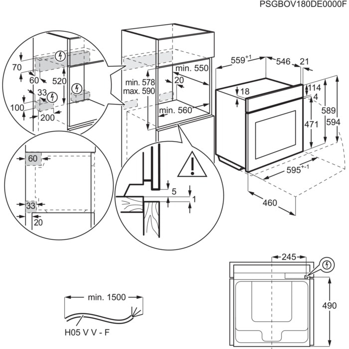 AEG BEB331010M Einbaubackofen