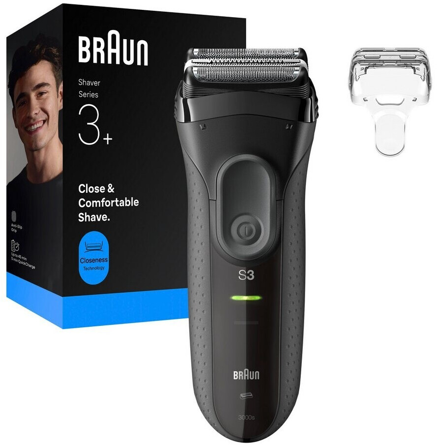 Braun 3000 Rasierer Series 3 Elektrorasierer, 3 flexible Klingen, leistungsfähiger MicroComb